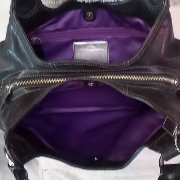 Black Madison Coach purse - Picture 3 of 4